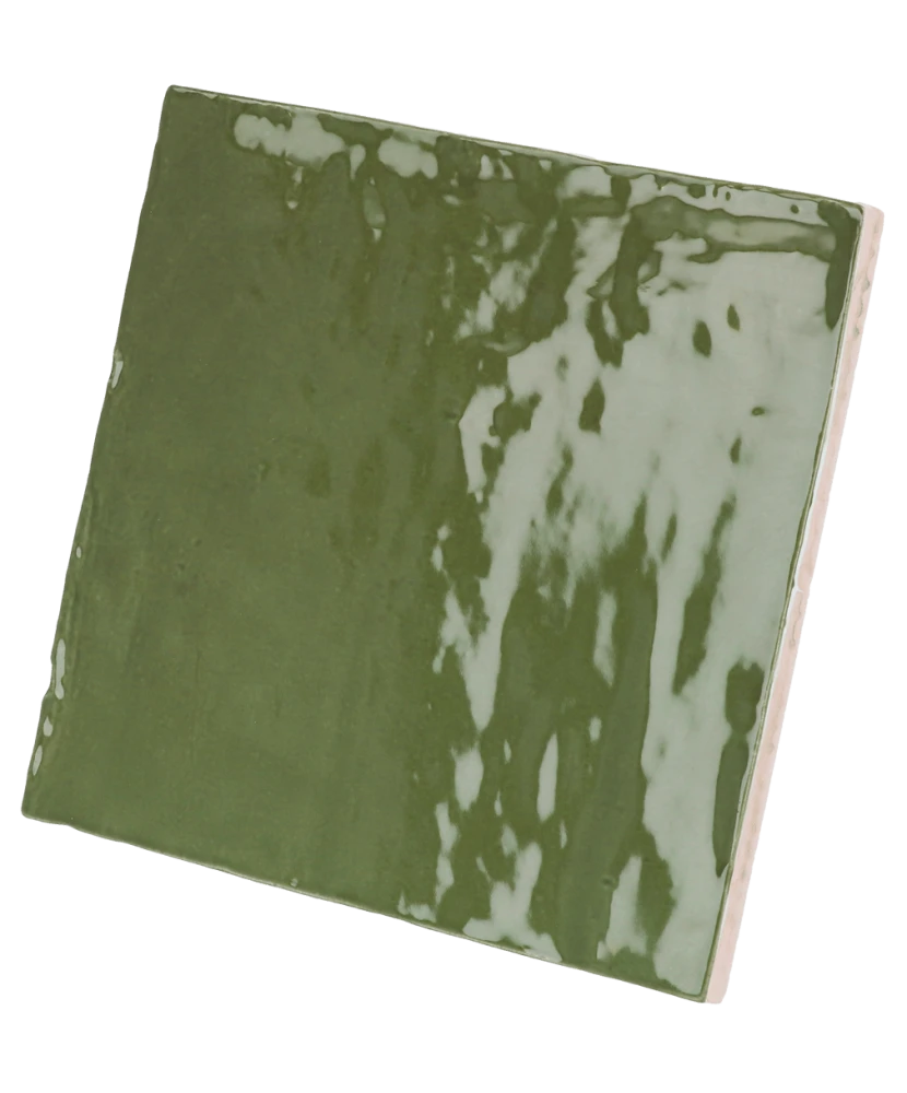 Carrelage La Riviera Botanical Green 13,2x13,2 cm - vue latérale du carreau