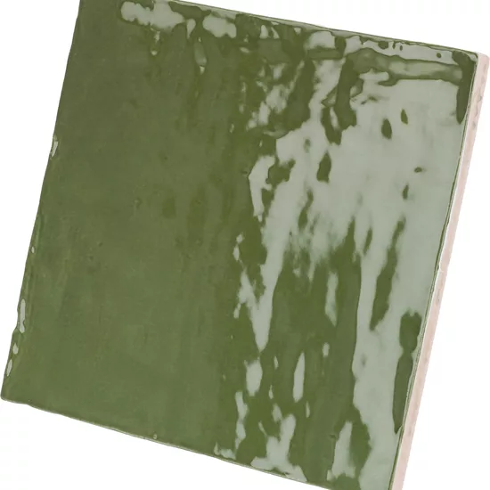 Carrelage La Riviera Botanical Green 13,2x13,2 cm - vue latérale du carreau