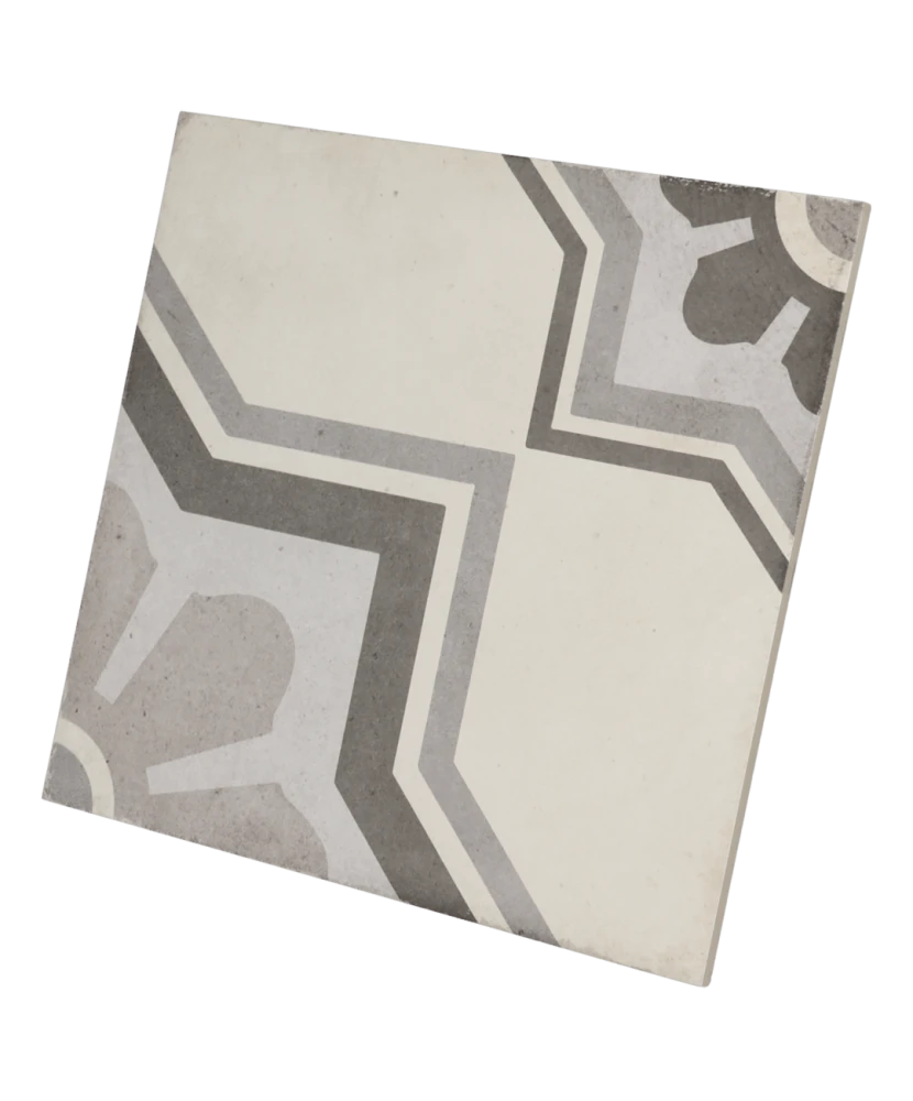 Carrelage Art Nouveau Capitol Grey 20x20 cm - vue latérale du carreau