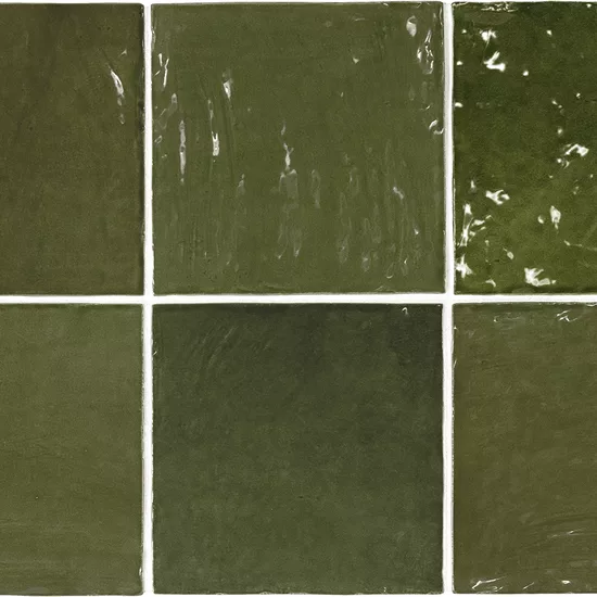 Carrelage La Riviera Botanical Green 13,2x13,2 cm - panneau de carreaux