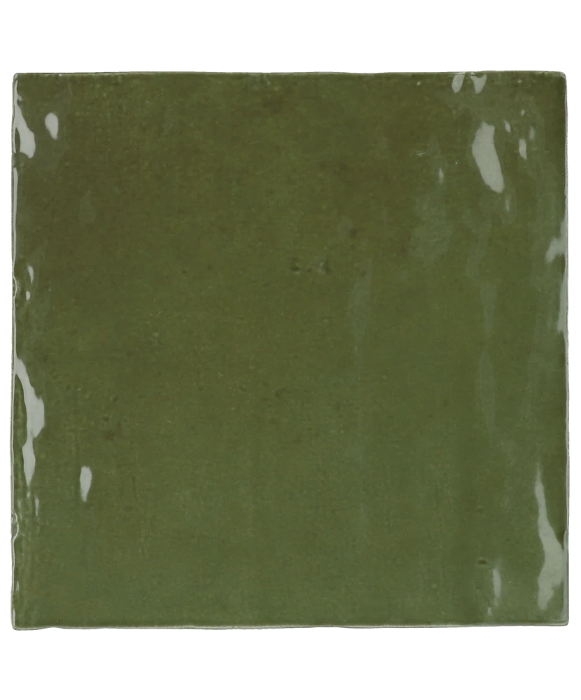 Carrelage La Riviera Botanical Green 13,2x13,2 cm - vue de face du carreau