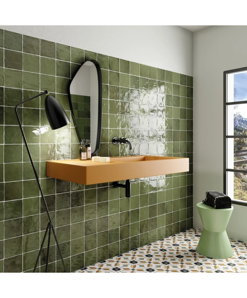Carrelage La Riviera Botanical Green 13,2x13,2 cm - vue d’ambiance
