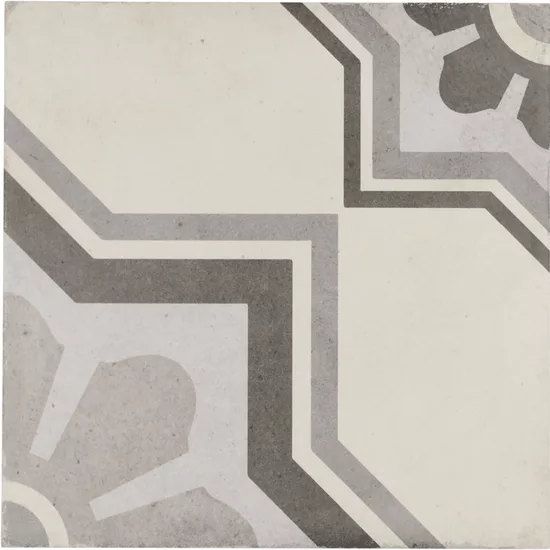 Carrelage Art Nouveau Capitol Grey 20x20 cm - vue de face du carreau