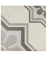 Carrelage Art Nouveau Capitol Grey 20x20 cm - vue de face du carreau