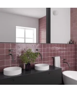 Carrelage La Riviera Juneberry 13,2x13,2 cm - posé en salle de bain