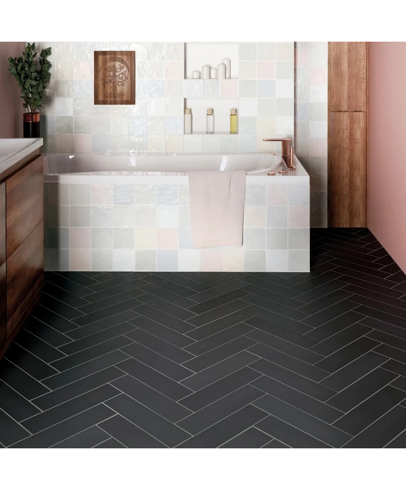Carrelage La Riviera Melange 13,2x13,2 cm - posé en salle de bain