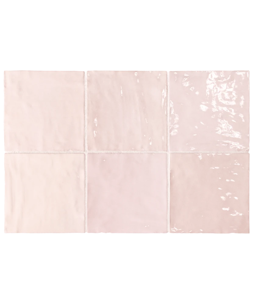 Carrelage La Riviera Rose 13,2x13,2 cm - détail du carreau 2