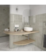 Carrelage La Riviera Vert 13,2x13,2 cm - posé en salle de bain