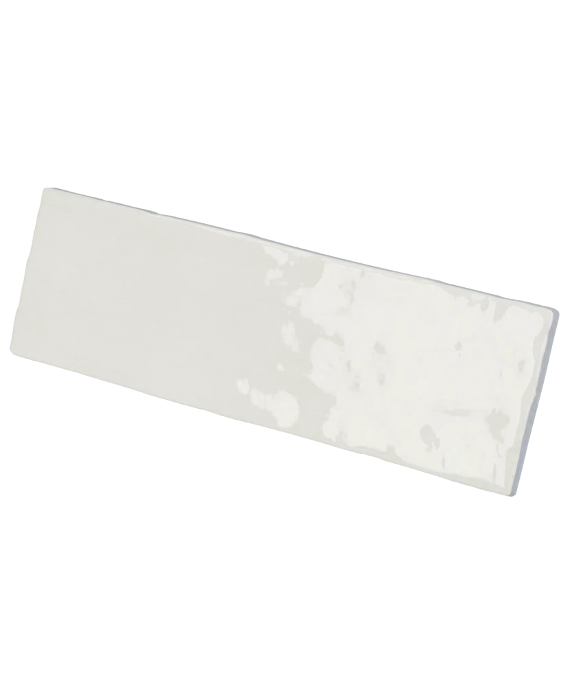Carrelage La Riviera Blanc 6,5x20 cm - vue latérale du carreau