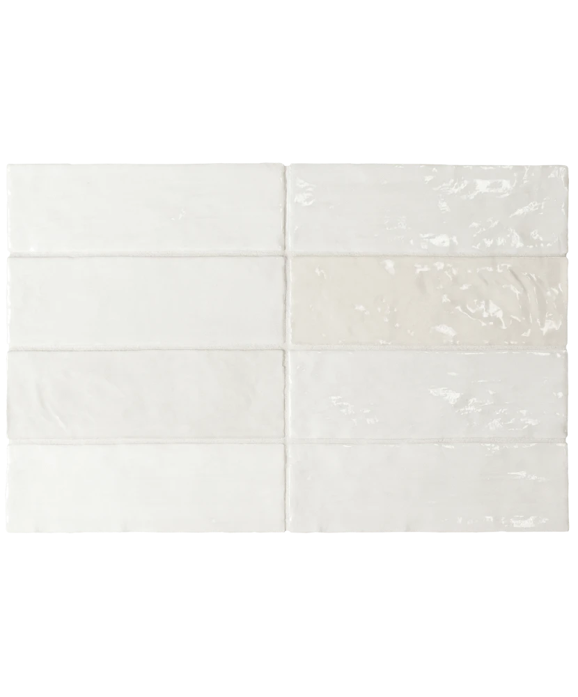 Carrelage La Riviera Blanc 6,5x20 cm - panneau de carreaux