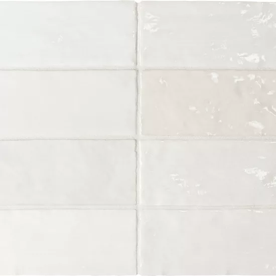 Carrelage La Riviera Blanc 6,5x20 cm - panneau de carreaux
