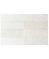 Carrelage La Riviera Blanc 6,5x20 cm - panneau de carreaux