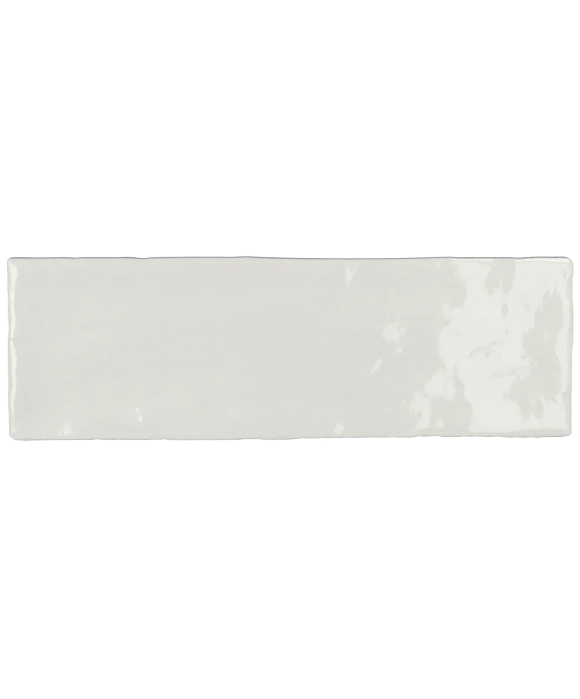 Carrelage La Riviera Blanc 6,5x20 cm - vue de face du carreau