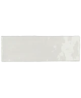 Carrelage La Riviera Blanc 6,5x20 cm - vue de face du carreau