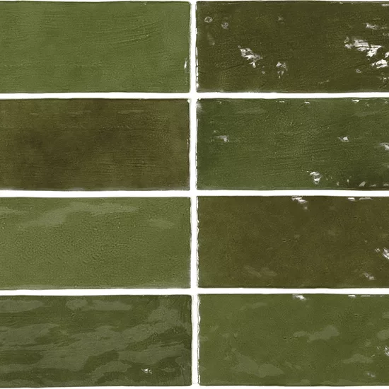 Carrelage La Riviera Botanical Green 6,5x20 cm - panneau de carreaux