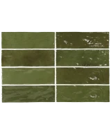Carrelage La Riviera Botanical Green 6,5x20 cm - panneau de carreaux