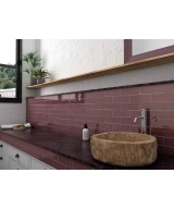 Carrelage La Riviera Juneberry 6,5x20 cm - posé en salle de bain