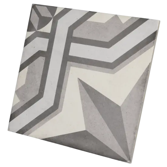 Carrelage Art Nouveau Cinema Grey 20x20 cm, format 20 x 20 cm, collection Art Nouveau, finition mat