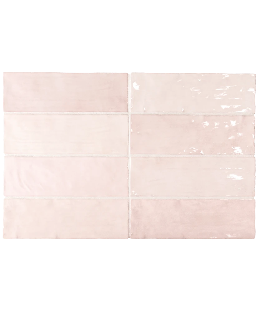 Carrelage La Riviera Rose 6,5x20 cm - panneau de carreaux