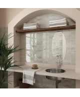 Carrelage La Riviera Vert 6,5x20 cm - posé en salle de bain