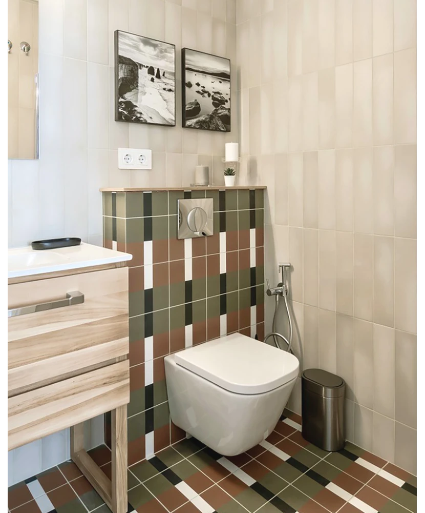 Carrelage Stromboli Beige Gobi 9,2x36,8 cm - vue d’ambiance 2