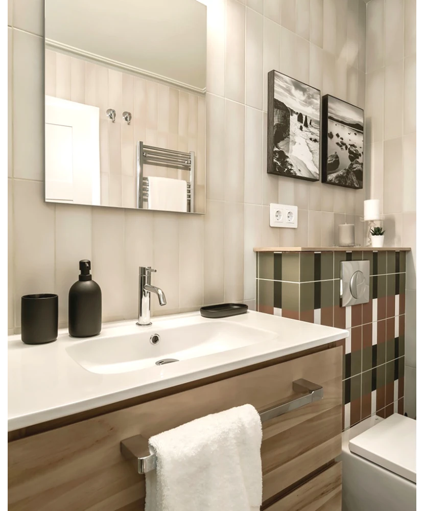 Carrelage Stromboli Beige Gobi 9,2x36,8 cm - vue d’ambiance 3