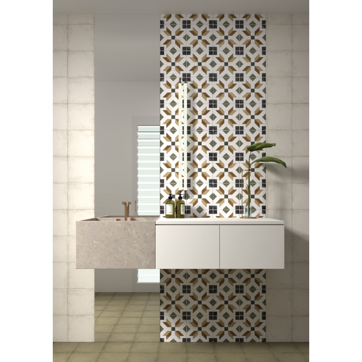 Art Nouveau Cypress Green 20x20 cm - carrelage NAIS - image 3