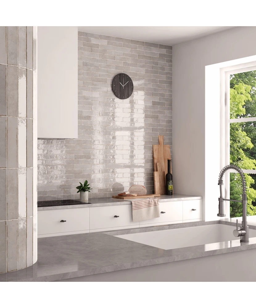 Carrelage Tribeca Grey Whisper 6x24,6 cm - vue d’ambiance