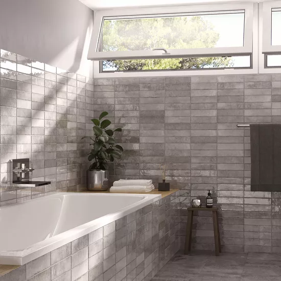 Carrelage Tribeca Grey Whisper 6x24,6 cm - vue d’ambiance 2