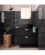 Carrelage Tribeca Basalt 6x24,6 cm - posé en salle de bain