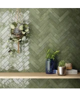 Carrelage Tribeca Sage Green 6x24,6 cm - vue d’ambiance