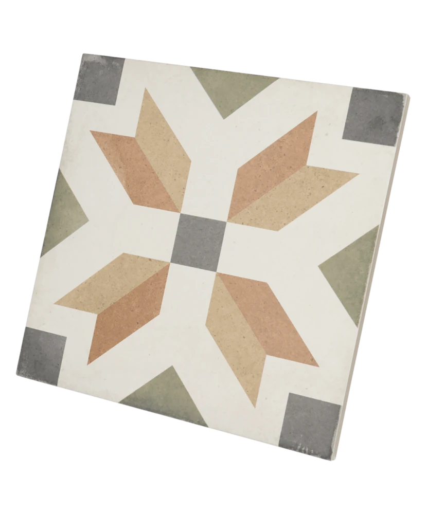 Carrelage Art Nouveau Empire Colour 20x20 cm - vue latérale du carreau
