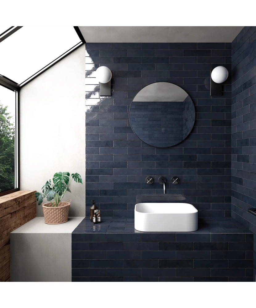 Carrelage Tribeca Blue Note 6x24,6 cm - vue d’ambiance