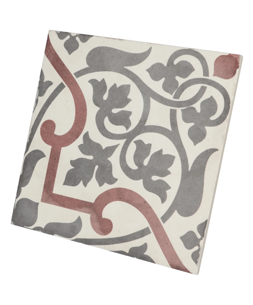 Carrelage Art Nouveau Folies Bergere 20x20 cm - vue latérale du carreau