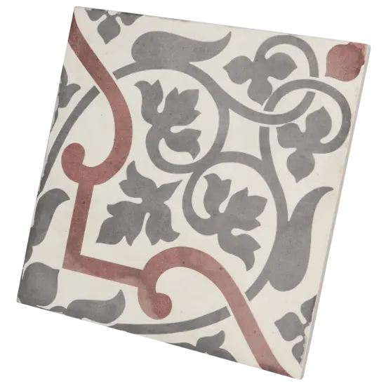 Carrelage Art Nouveau Folies Bergere 20x20 cm - vue latérale du carreau