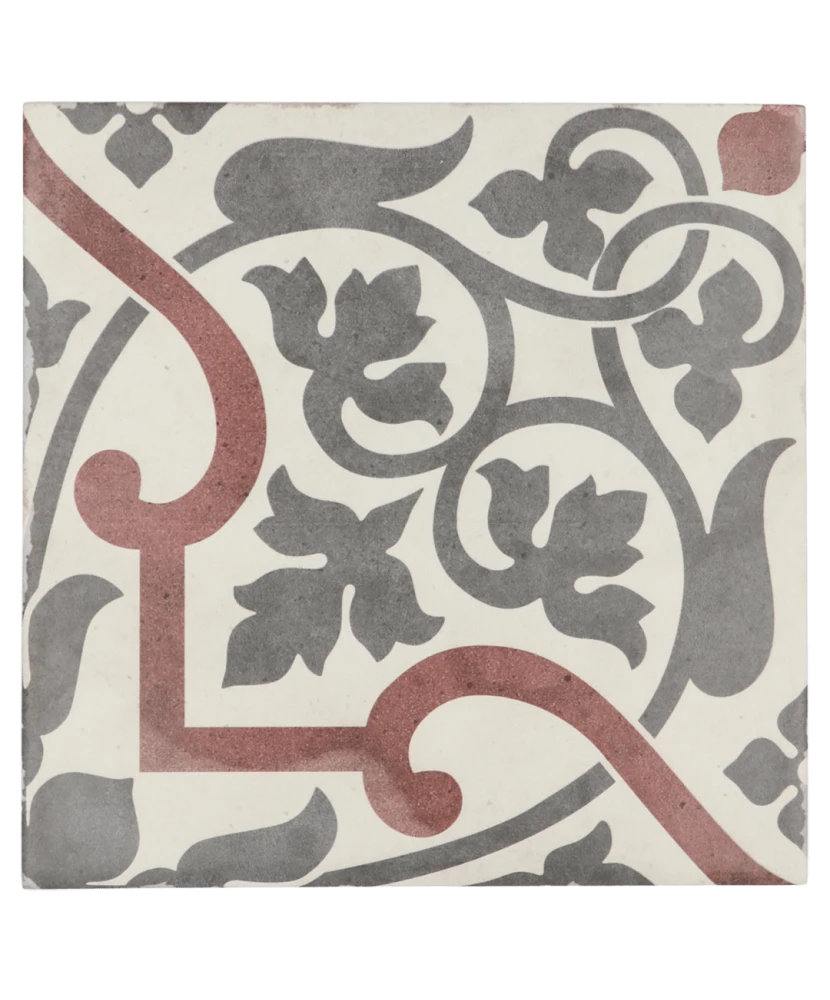 Carrelage Art Nouveau Folies Bergere 20x20 cm - vue de face du carreau