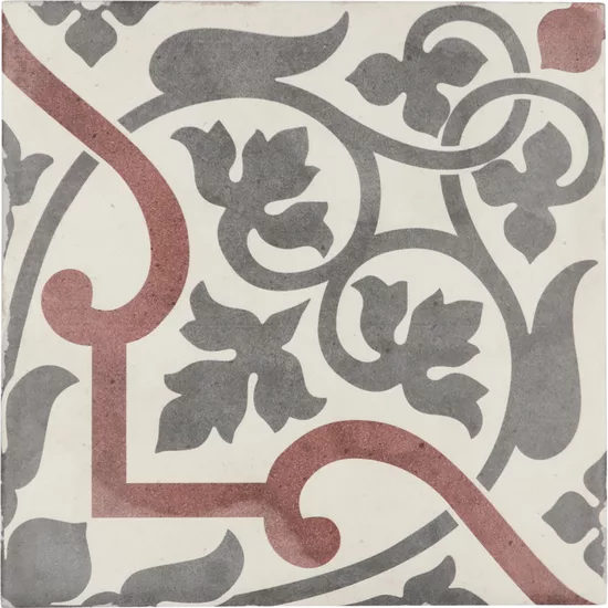 Carrelage Art Nouveau Folies Bergere 20x20 cm - vue de face du carreau