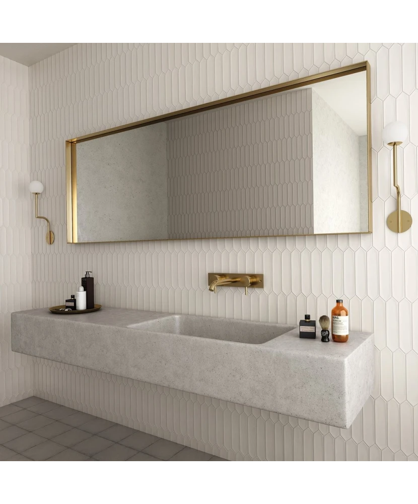 Carrelage Art Nouveau Grey 20x20 cm - posé en salle de bain