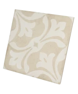 Carrelage Art Nouveau La Rambla Biscuit 20x20 cm - vue latérale du carreau