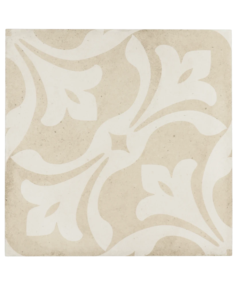 Carrelage Art Nouveau La Rambla Biscuit 20x20 cm - vue de face du carreau