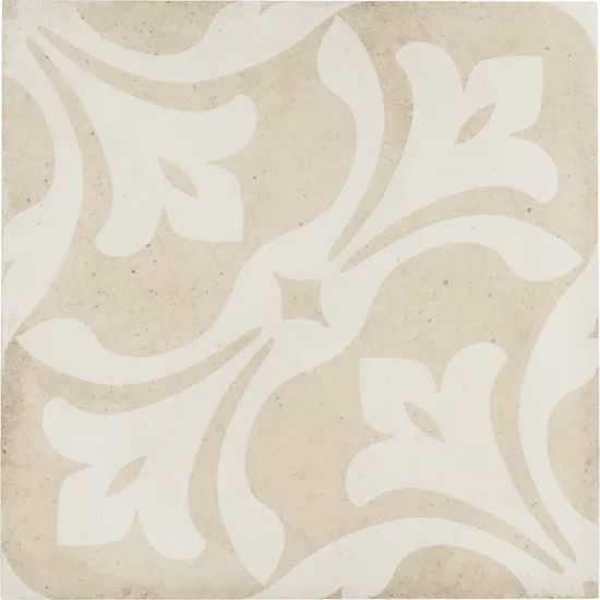 Carrelage Art Nouveau La Rambla Biscuit 20x20 cm - vue de face du carreau