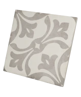 Carrelage Art Nouveau La Rambla Grey 20x20 cm - vue latérale du carreau