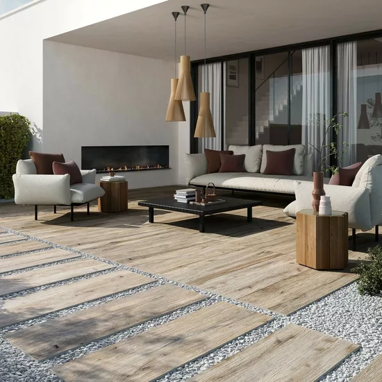 Carrelage Timeless Greige 30x120 cm - vue d’ambiance