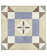 Carrelage Art Nouveau Lys Colour 20x20 cm - vue de face du carreau