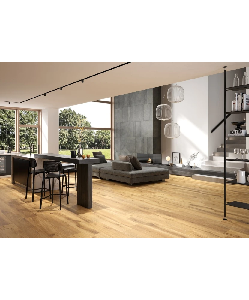 Carrelage Timeless Nut Chevron 60x120 cm - vue d’ambiance 5