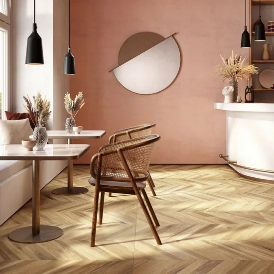 Carrelage Timeless Nut 20x120 cm - vue d’ambiance 4