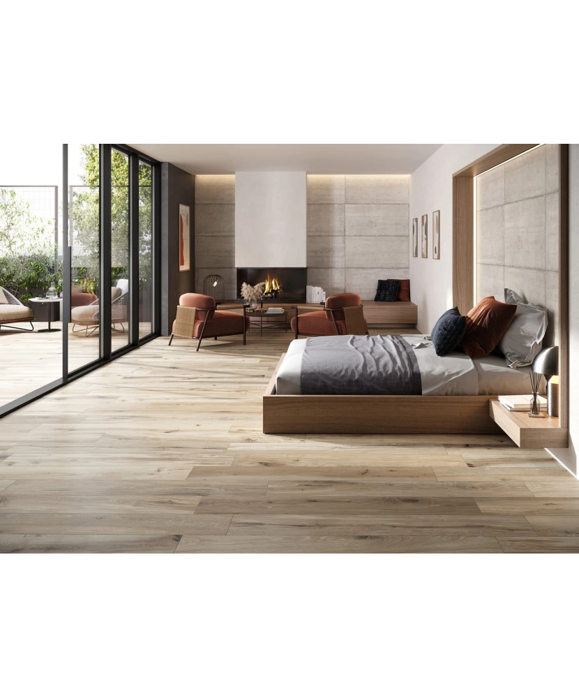 Carrelage Timeless Nut 20x120 cm - vue d’ambiance 9