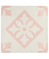 Carrelage Art Nouveau Padua Pink 20x20 cm - vue de face du carreau