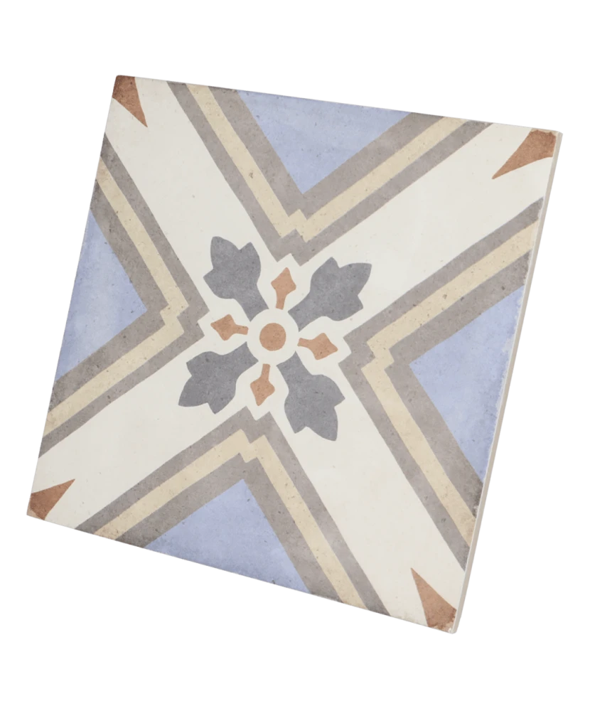 Carrelage Art Nouveau Turin Colour 20x20 cm - vue latérale du carreau