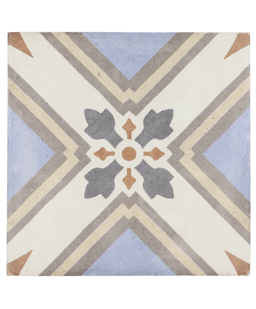 Carrelage Art Nouveau Turin Colour 20x20 cm - vue de face du carreau